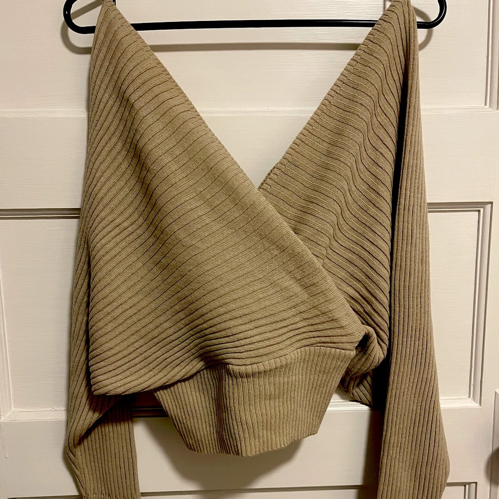 NWT Wrap Off The Shoulder Sweater